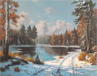 Картина "Зимний лес" 3045