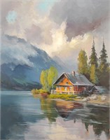 Картина "Дом у озера" 3047